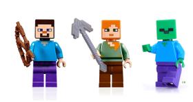 Pacote combinado de brinquedo LEGO Minecraft Steve Alex Zombie 11 unidades Pacote combinado de brinquedo LEGO Minecraft Steve Alex Zombie 11 unidades