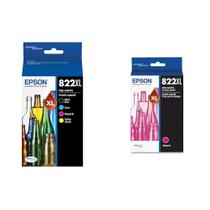 Pacote combinado de cartucho de tinta Epson 822 DuraBrite de Ultra Alta Capacidade Pacote combinado de cartucho de tinta Epson 822 DuraBrite de Ultra Alta Capacidade
