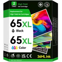Pacote combinado de cartuchos de tinta 65XL de alto rendimento para HP DeskJet