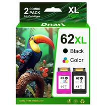 Pacote combinado de cartuchos de tinta DNART 62XL preto e colorido HP 62 Pacote combinado de cartuchos de tinta DNART 62XL preto e colorido HP 62
