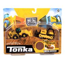 Pacote combinado de escavadeira e carregador frontal Toy Tonka Metal Movers