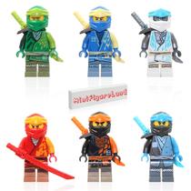 Pacote combinado de minifiguras LEGO NINJAGO Core Lloyd Jay Kai Cole Zane