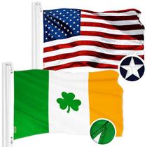 Pacote combinado: G128 USA American Flag 90x150cm e Ireland Shamrock