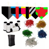 Pacote Completo 25 Pipas + 25 Rabiola + 12 Linhas + Lata Cor:Varidas