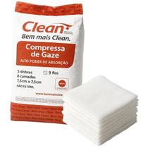 Pacote Compressa de Gaze Não Estéril 09 Fios Pacote com 200 Unidades 180g para Curativos