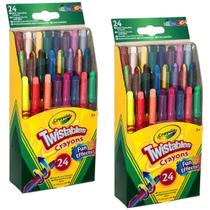 Pacote Crayola Crayons de 24 unidades x 2 mini twistables Pacote Crayola Crayons de 24 unidades x 2 mini twistables