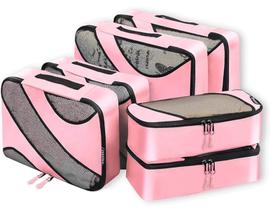 Pacote Cubes BAGAIL, conjunto de 6 organizadores de bagagem de viagem, rosa Pacote Cubes BAGAIL, conjunto de 6 organizadores de bagagem de viagem, rosa