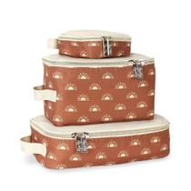 Pacote Cubes Itzy Ritzy: conjunto de 3 organizadores de viagem em terracota Pacote Cubes Itzy Ritzy: conjunto de 3 organizadores de viagem em terracota
