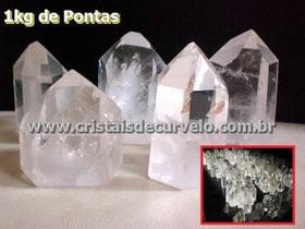 Pacote de 01 Kg de Ponta Cristal Lapidado de Quartzo - 350g a 2Kg - Classe B para Atacado (Compra Mínima 2kg) Pacote de 01 Kg de Ponta Cristal Lapidado de Quartzo - 350g a 2Kg - Classe B para Atacado (Compra Mínima 2kg)