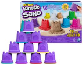 Pacote de 10 cores Kinetic Sand Castle Containers
