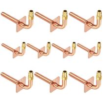 Pacote de 10 cotovelos de cobre PEX-A 1/2"-20 cm com flange de parede Pacote de 10 cotovelos de cobre PEX-A 1/2"-20 cm com flange de parede