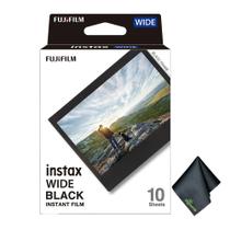 Pacote de 10 exposições de filme instantâneo Fujifilm Instax Wide Black