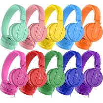 Pacote de 10 fones de ouvido AILIHEN Classroom para crianças com microfone Pacote de 10 fones de ouvido AILIHEN Classroom para crianças com microfone