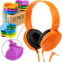 Pacote de 10 fones de ouvido Barks Classroom On-Ear Student Bulk