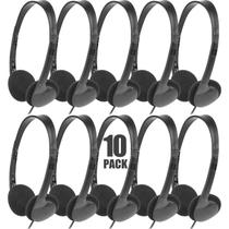 Pacote de 10 fones de ouvido XOSDA LS04 Classroom Infantil preto Pacote de 10 fones de ouvido XOSDA LS04 Classroom Infantil preto