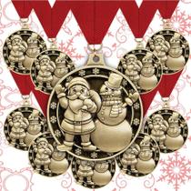 Pacote de 10 para Papai Noel e Boneco de Neve do Medal Crown Awards Pacote de 10 para Papai Noel e Boneco de Neve do Medal Crown Awards