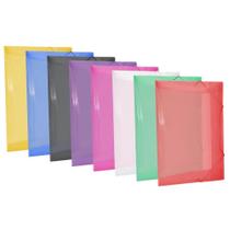 Pacote de 10 Pastas Aba Fechamento em Elástico Chata Para Guardar Folhas A4 e Oficio Tamanho até 23,5cmx33,5cm ACP Pacote de 10 Pastas Aba Fechamento em Elástico Chata Para Guardar Folhas A4 e Oficio Tamanho até 23,5cmx33,5cm ACP