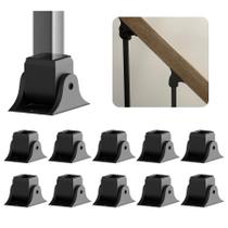 Pacote de 10 sapatos giratórios Iron Baluster para balaústres de 1/2 quadrado