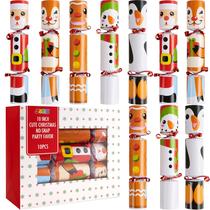 Pacote de 10 Table Favor JOYIN Christmas com chapéu, piada e presente Pacote de 10 Table Favor JOYIN Christmas com chapéu, piada e presente