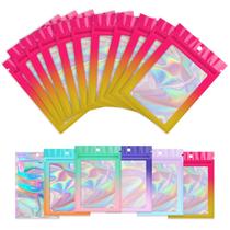 Pacote de 100 bolsas seláveis holográficas Funfery Gradient