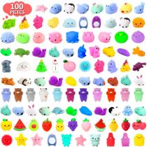 Pacote de 100 brinquedos Mochi Squishy DuoDuoHouse para crianças de mais de 3 anos