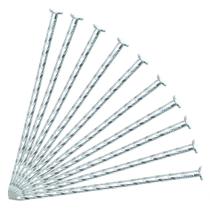 Pacote de 100 estacas de jardim em aço galvanizado de 6"