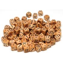 Pacote de 100 jogos Dice WE de madeira com cantos arredondados