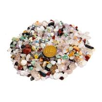 Pacote de 100g de Pedras Mistas Naturais Roladas - Areia 1 a 5 mm - Tipo B Pacote de 100g de Pedras Mistas Naturais Roladas - Areia 1 a 5 mm - Tipo B