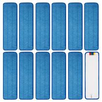 Pacote de 12 almofadas de microfibra de reposição para cabeça de esfregão de 17 a 18 polegadas