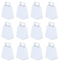 Pacote de 12 Cowbells Beistle White Metal de 4 cm para eventos