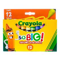 Pacote de 12 Crayola Crayon Extra Jumbo So Big para crianças Pacote de 12 Crayola Crayon Extra Jumbo So Big para crianças