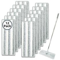 Pacote de 12 esfregões de microfibra compatíveis com JOYMOOP, Libman e Oshang Flat Mop