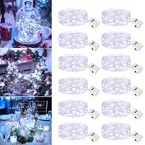 Pacote de 12 Fairy Lights Fairdeer 20 LED de 7 pés operado por bateria Pacote de 12 Fairy Lights Fairdeer 20 LED de 7 pés operado por bateria
