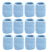 Pacote de 12 faixas de moletom Tourna em azul claro com 7,5 cm de espessura