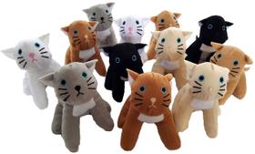 Pacote de 12 gatinhos de pelúcia, dondor de gatos de pelúcia fofos, 13 cm