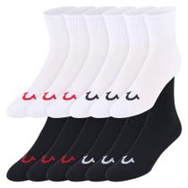 Pacote de 12 meias True Religion Mid Crew para homens, tamanho 8-12