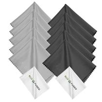 Pacote de 12 panos de limpeza de microfibra Eco-Fused para óculos Pacote de 12 panos de limpeza de microfibra Eco-Fused para óculos