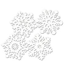 Pacote de 12 Recortes de Flocos de Neve com Glitter Beistle