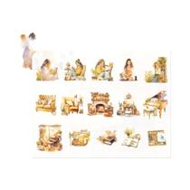 Pacote De 15 Adesivos PET De Meninas Bonitas Para Decoração De Scrapbook DIY Feitos À Mão