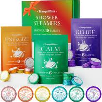 Pacote de 18 vaporizadores de banho TranquilBliss com 6 aromas para mulheres/homens