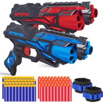 Pacote de 2 armas de brinquedo Blaster POKONBOY para dardos Nerf com 80 recargas