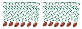 Pacote de 2 Beistle Football Whirls Pacote de 2 Beistle Football Whirls