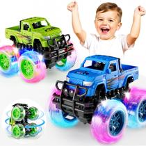 Pacote de 2 brinquedos Monster Truck SEPHIX para meninos de 3 a 4 anos com rodas iluminadas Pacote de 2 brinquedos Monster Truck SEPHIX para meninos de 3 a 4 anos com rodas iluminadas