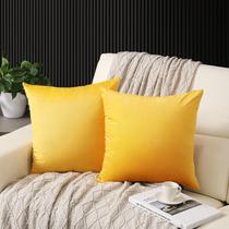 Pacote de 2 capas de almofada de veludo liso 42x42cm