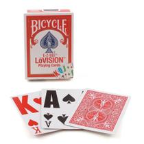 Pacote de 2 cartas de baralho Bicycle Lo Vision, vermelhas e azuis Pacote de 2 cartas de baralho Bicycle Lo Vision, vermelhas e azuis
