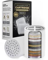 Pacote de 2 cartuchos de filtro de reposição para chuveiro AquaHomeGroup