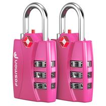 Pacote de 2 em liga rosa de 3 dígitos aprovado pela Lock Fosmon TSA
