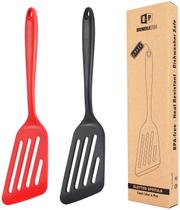 Pacote de 2 Espátula de Peixe de Silicone, Sem Vara Grande Flipper, Panelas de Cozinha Resistentes ao Calor Alto para Fritar, Cozinhar Frutos do Mar, Carne, Ovos, Omeletes, Panquecas, Hambúrgueres