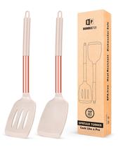 Pacote de 2 espátulas antiaderentes de silicone Solid Turner Bundlepro