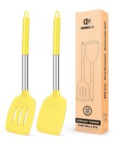 Pacote de 2 espátulas de silicone Solid Turner BUNDLEPRO (amarelas)